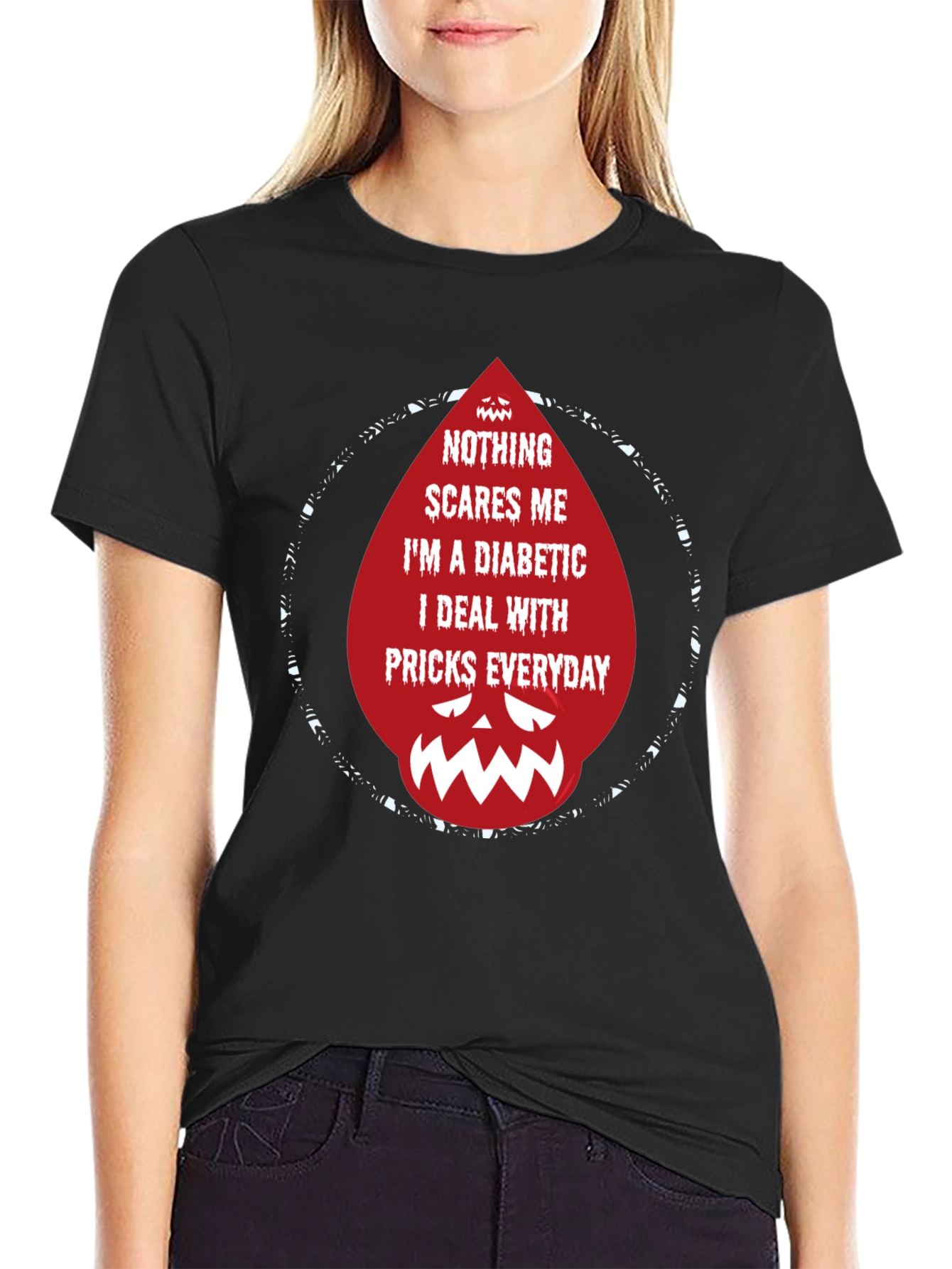 Diabetic Prick Graphic Tee - Funny Diabetes Awareness Shirt