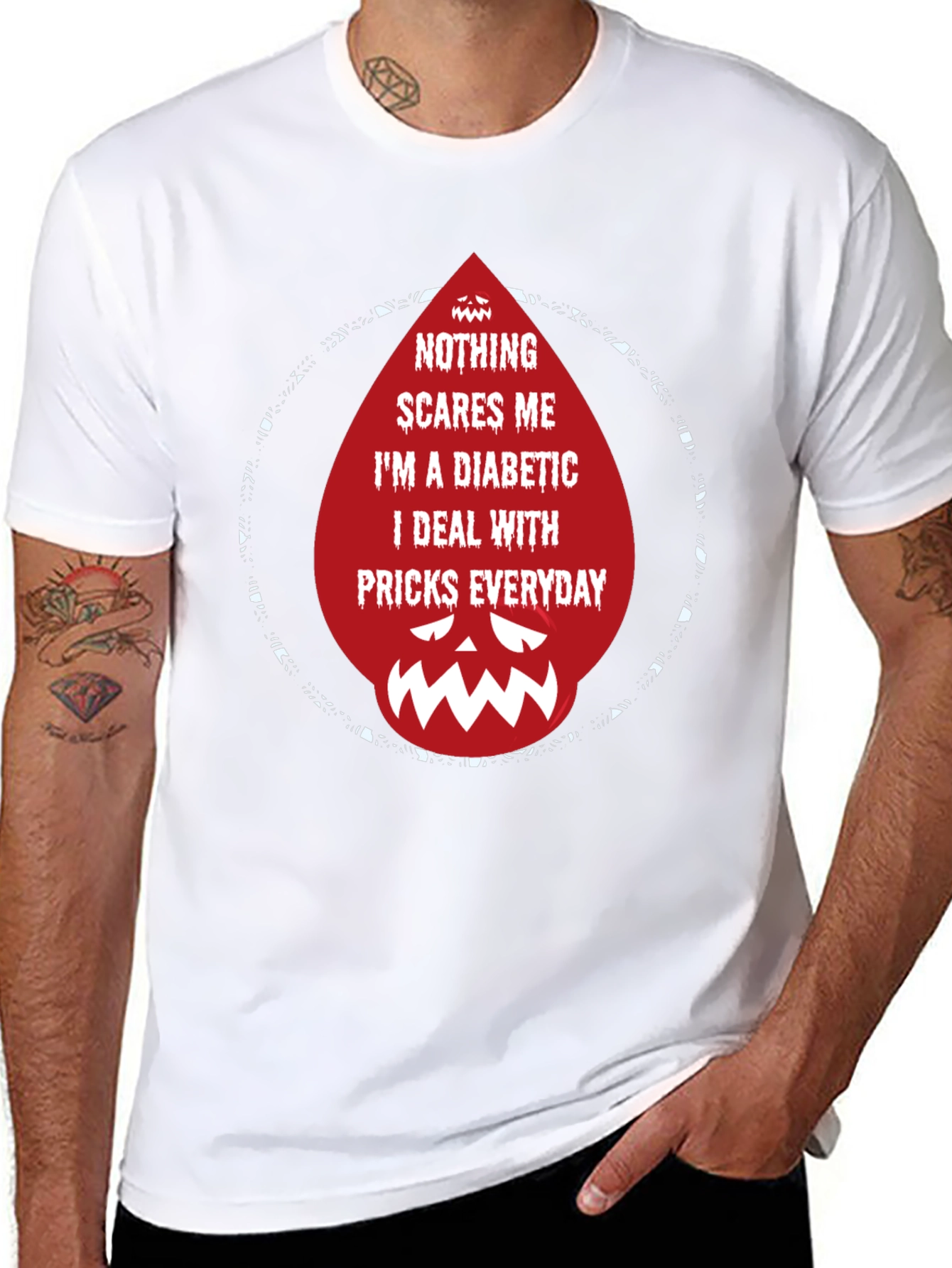 Diabetic Prick Graphic Tee - Funny Diabetes Awareness Shirt