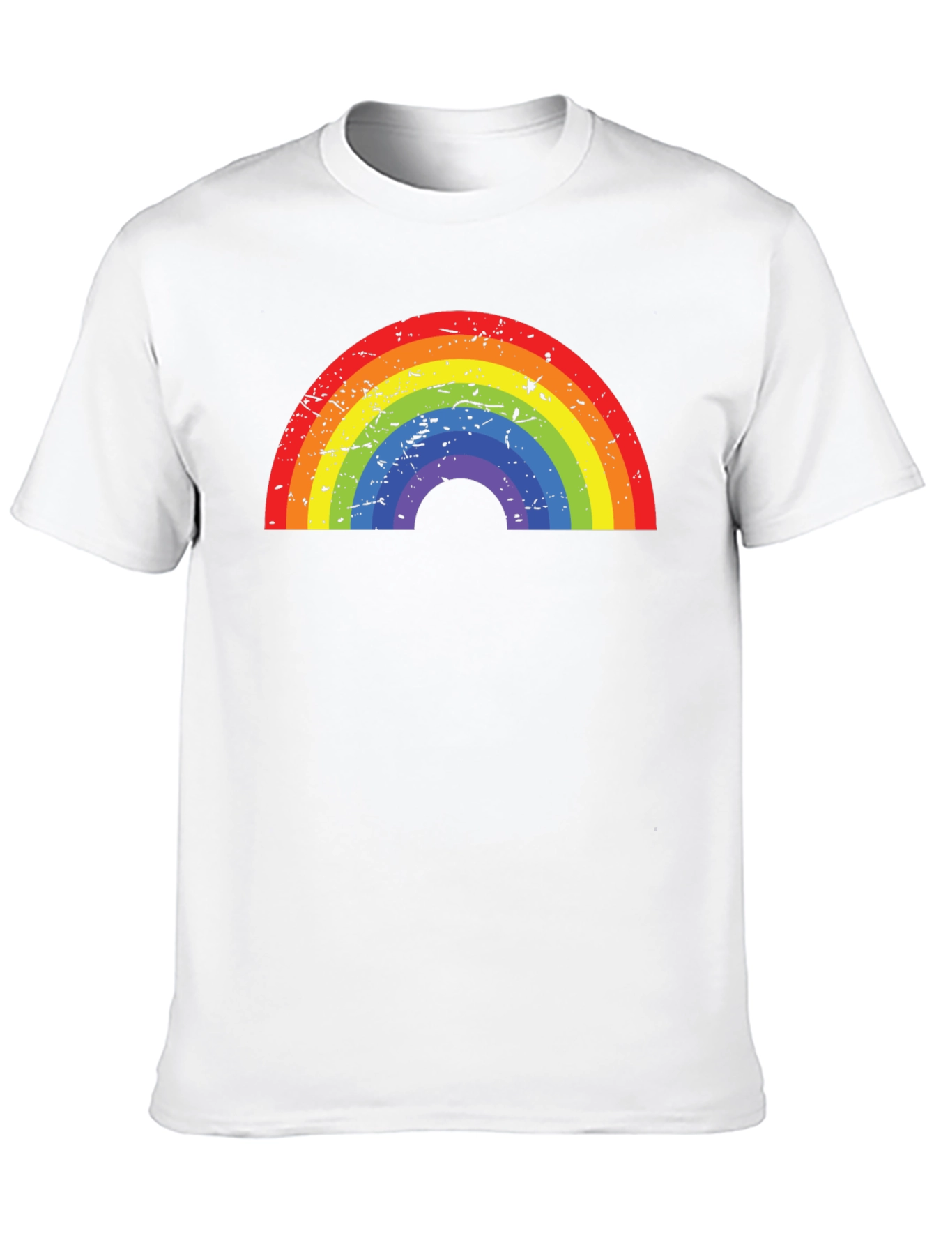 Rainbow Graphic Black T-Shirt - Casual Comfort