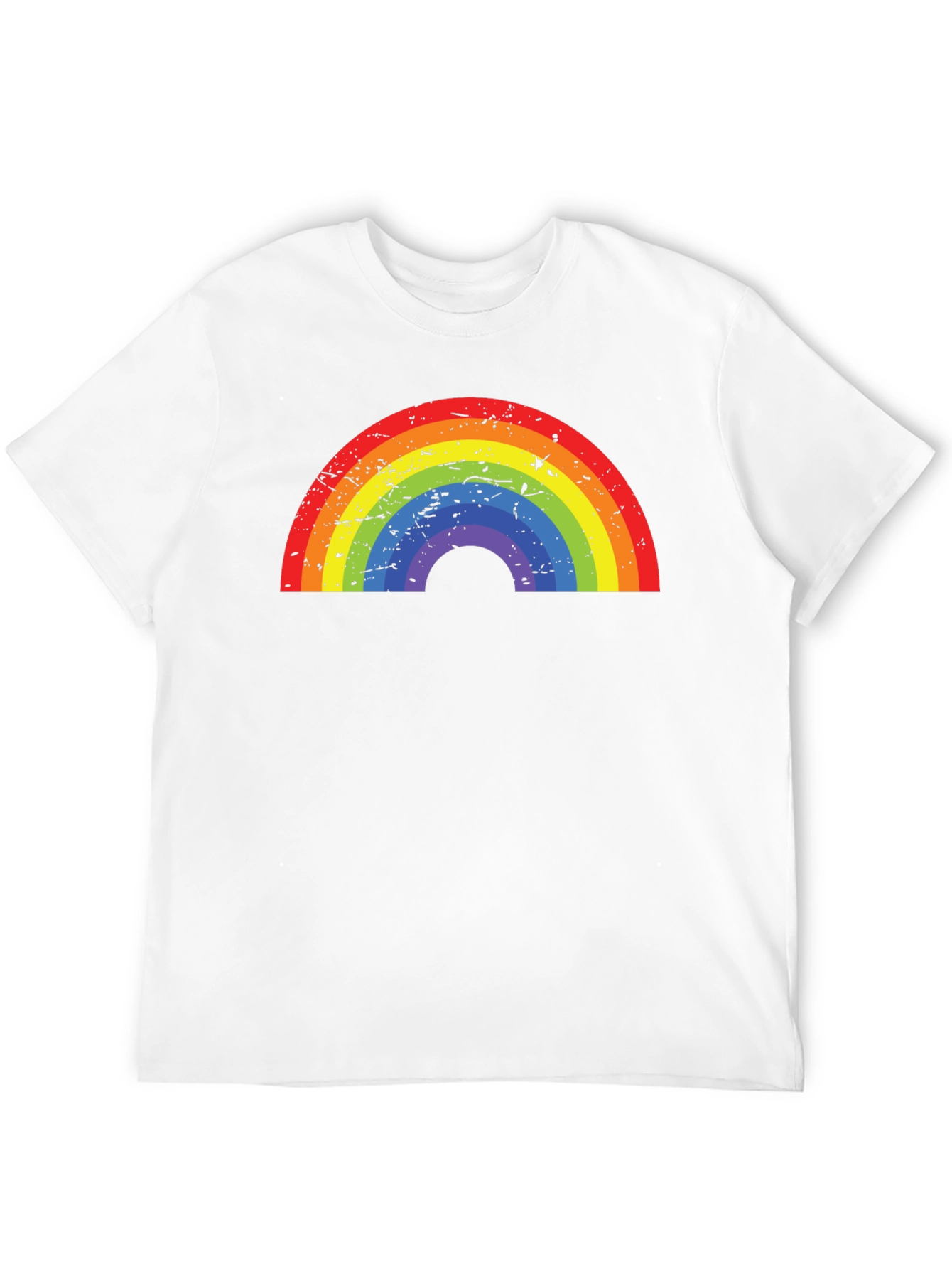 Rainbow Graphic Black T-Shirt - Casual Comfort