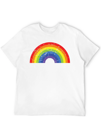 Rainbow Graphic Black T-Shirt - Casual Comfort