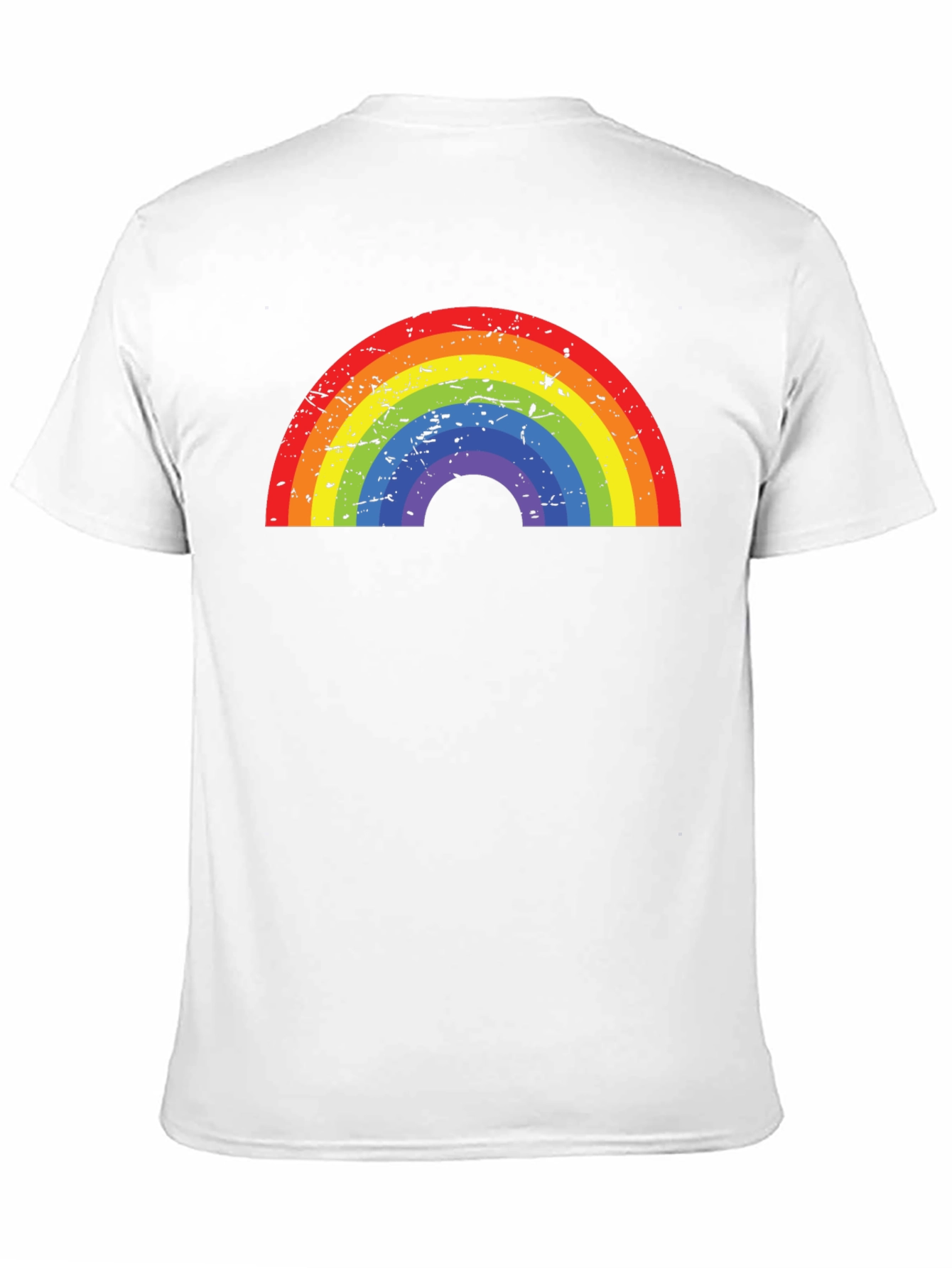Rainbow Graphic Black T-Shirt - Casual Comfort