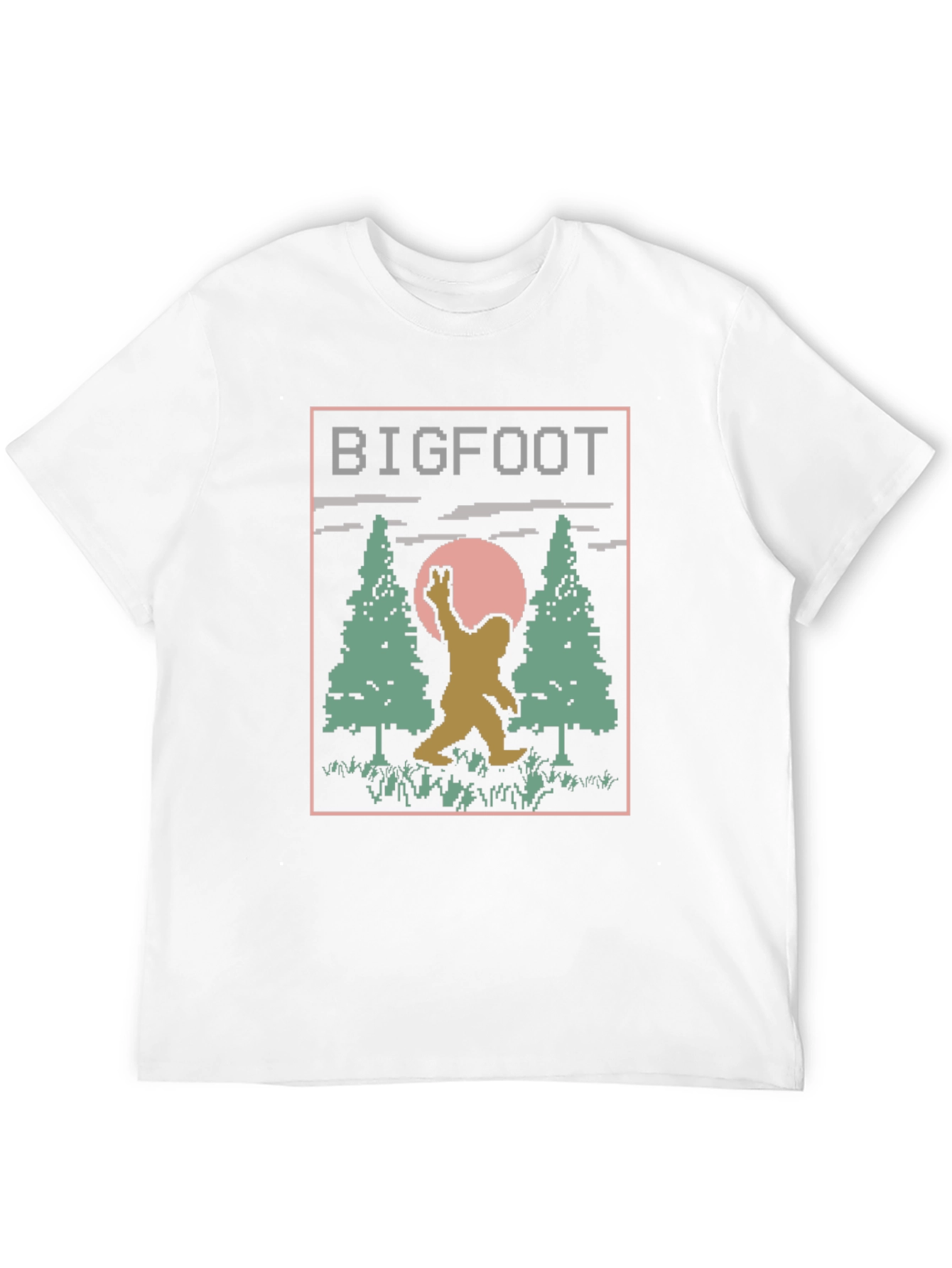 Retro Bigfoot T-Shirt - Pixelated Design