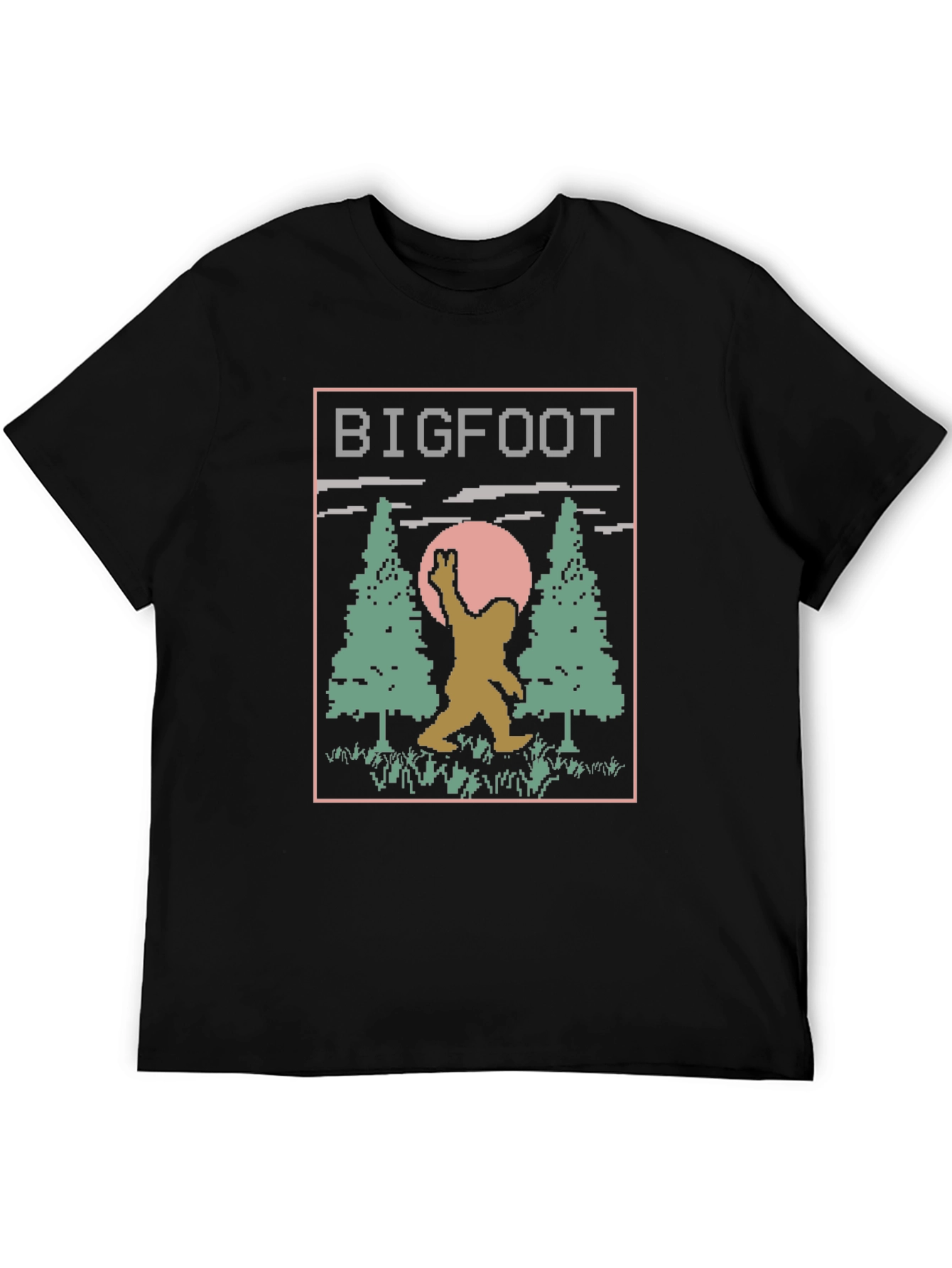 Retro Bigfoot T-Shirt - Pixelated Design