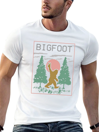 Retro Bigfoot T-Shirt - Pixelated Design