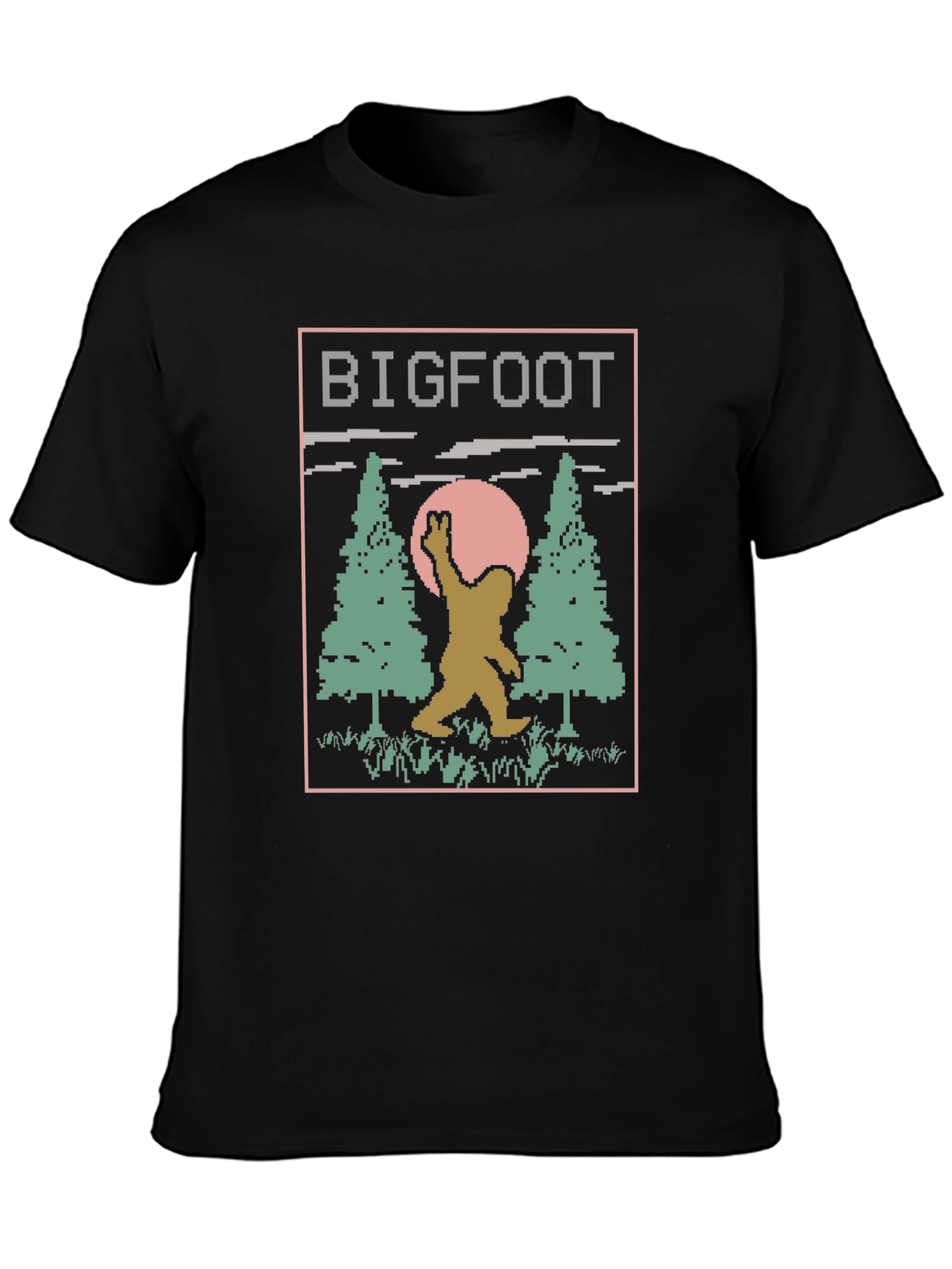 Retro Bigfoot T-Shirt - Pixelated Design