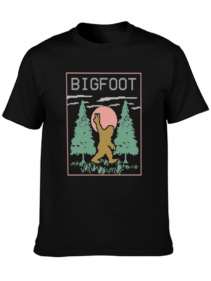 Retro Bigfoot T-Shirt - Pixelated Design
