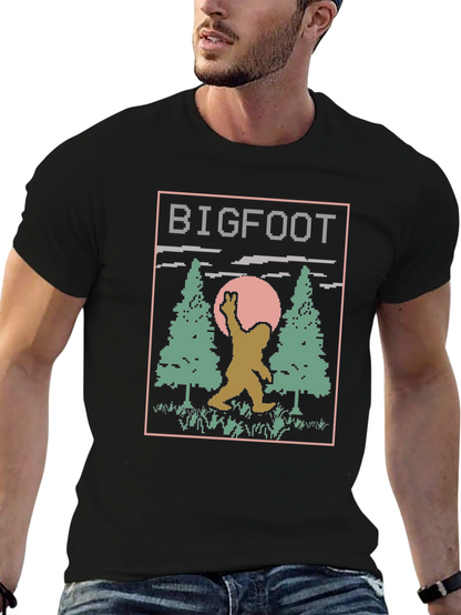 Retro Bigfoot T-Shirt - Pixelated Design