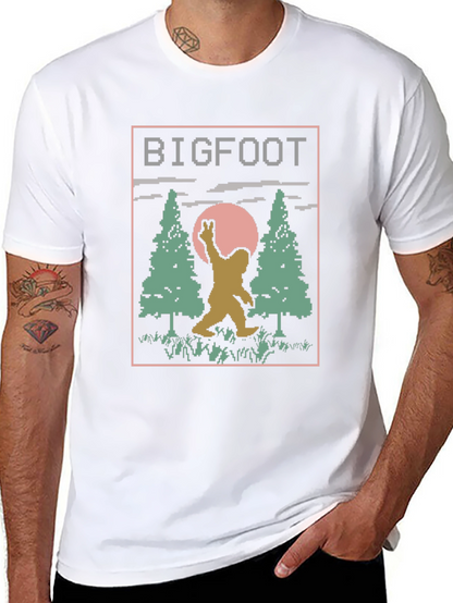 Retro Bigfoot T-Shirt - Pixelated Design