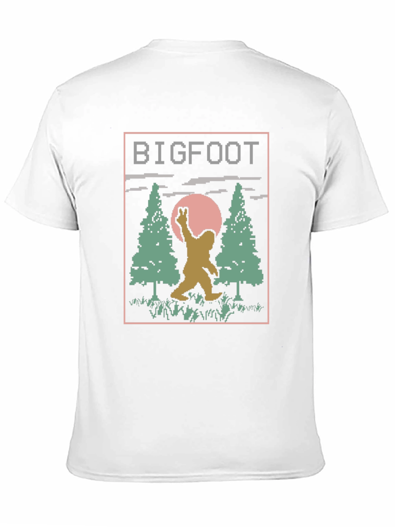 Retro Bigfoot T-Shirt - Pixelated Design