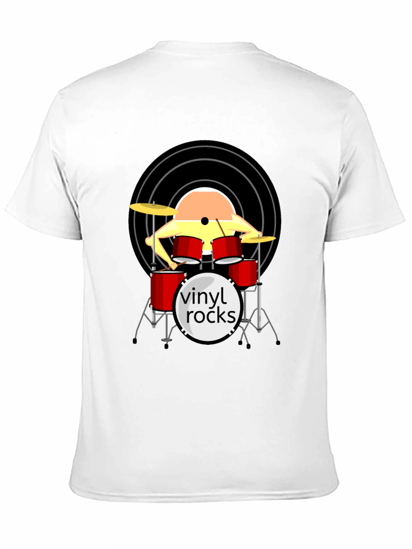 Vinyl Rocks Drum Set Graphic Tee
