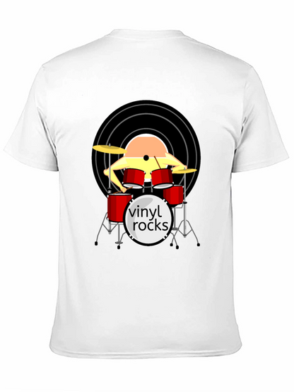 Vinyl Rocks Drum Set Graphic Tee