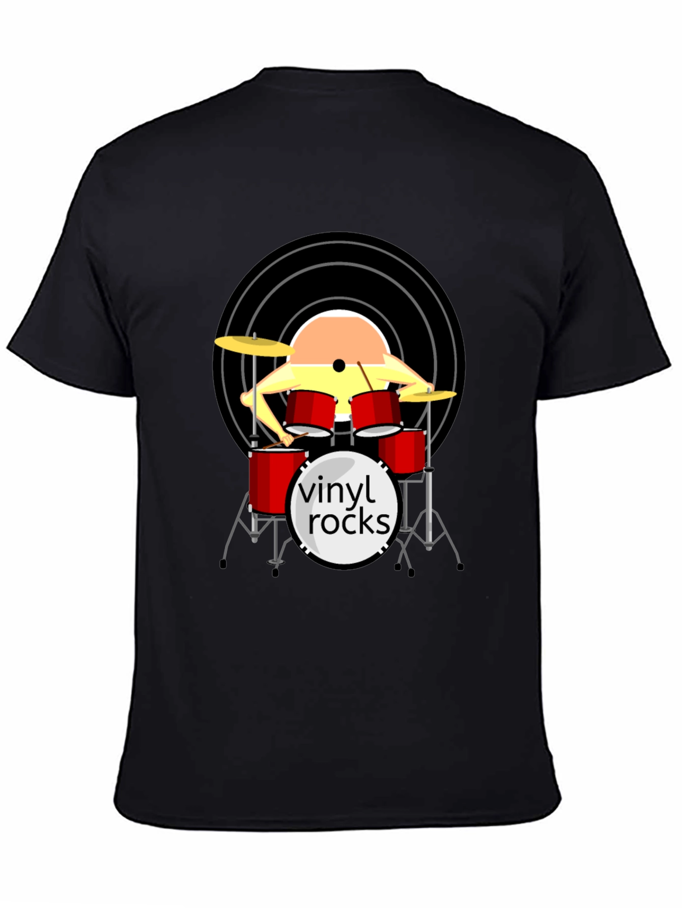 Vinyl Rocks Drum Set Graphic Tee