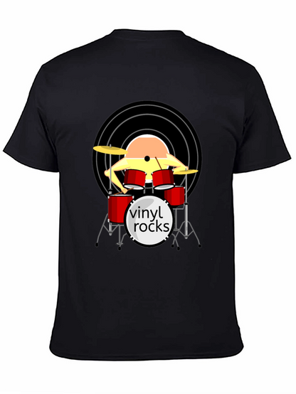 Vinyl Rocks Drum Set Graphic Tee