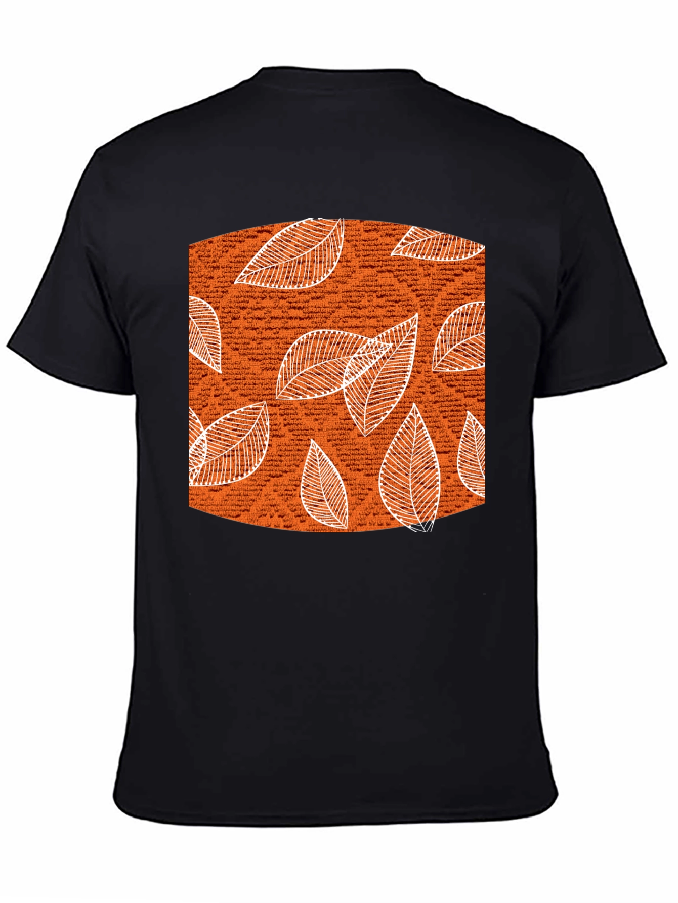 Autumn Leaves Graphic Tee - Stylish Black Cotton T-Shirt