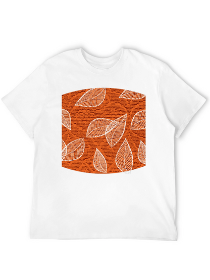 Autumn Leaves Graphic Tee - Stylish Black Cotton T-Shirt