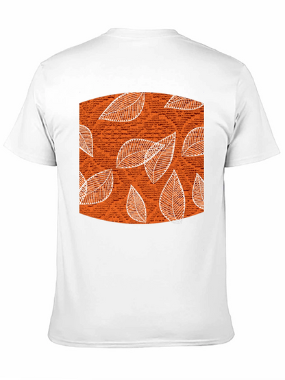 Autumn Leaves Graphic Tee - Stylish Black Cotton T-Shirt