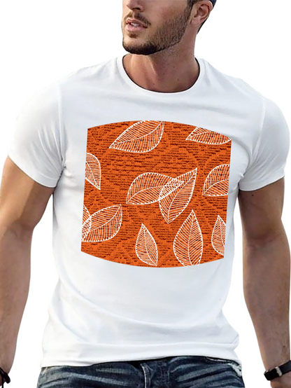 Autumn Leaves Graphic Tee - Stylish Black Cotton T-Shirt