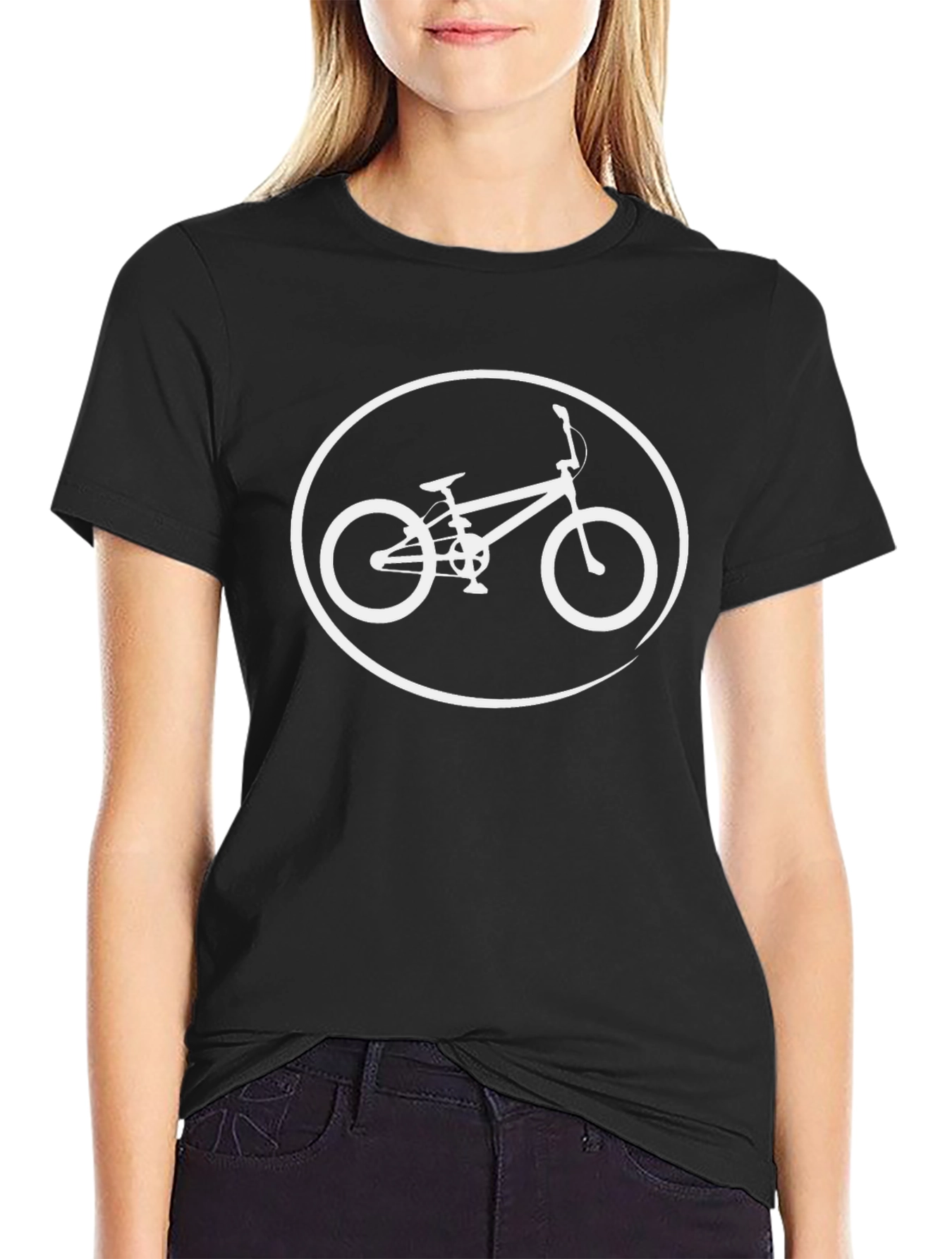 Cool BMX Bike Graphic Tee - Black Cotton Shirt