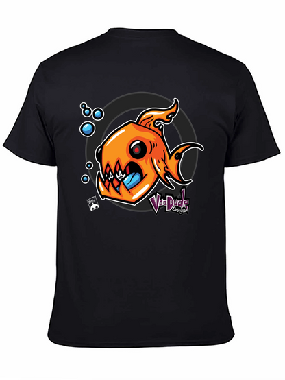 Fish Graphic Black T-Shirt - Unique Design