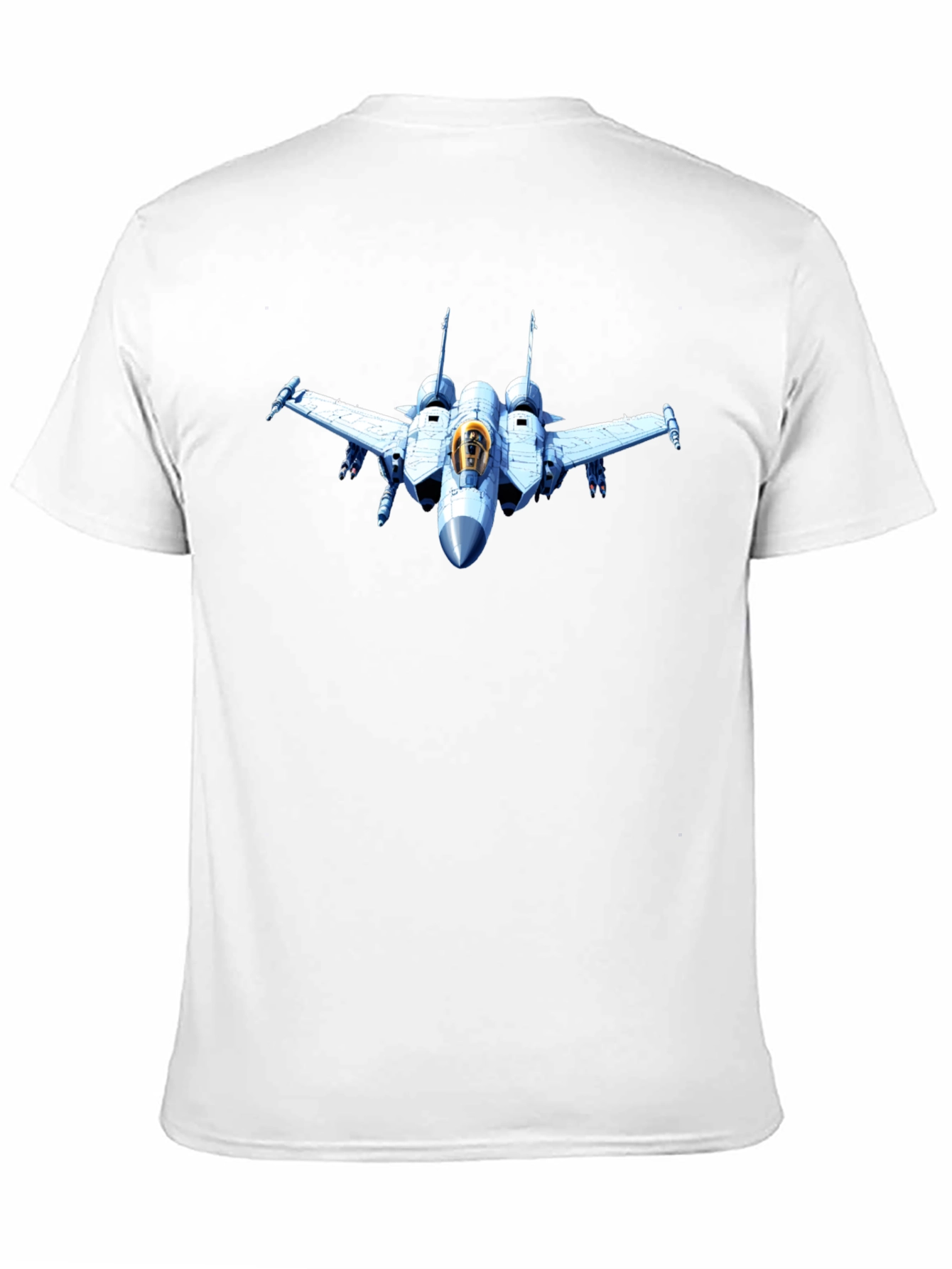 Jet Fighter Graphic Tee - Black Cotton T-Shirt