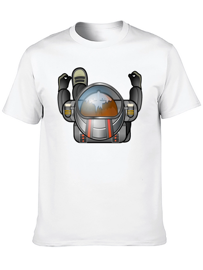 Astronaut Graphic Tee - Black Crew Neck
