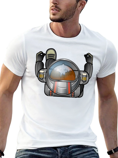 Astronaut Graphic Tee - Black Crew Neck