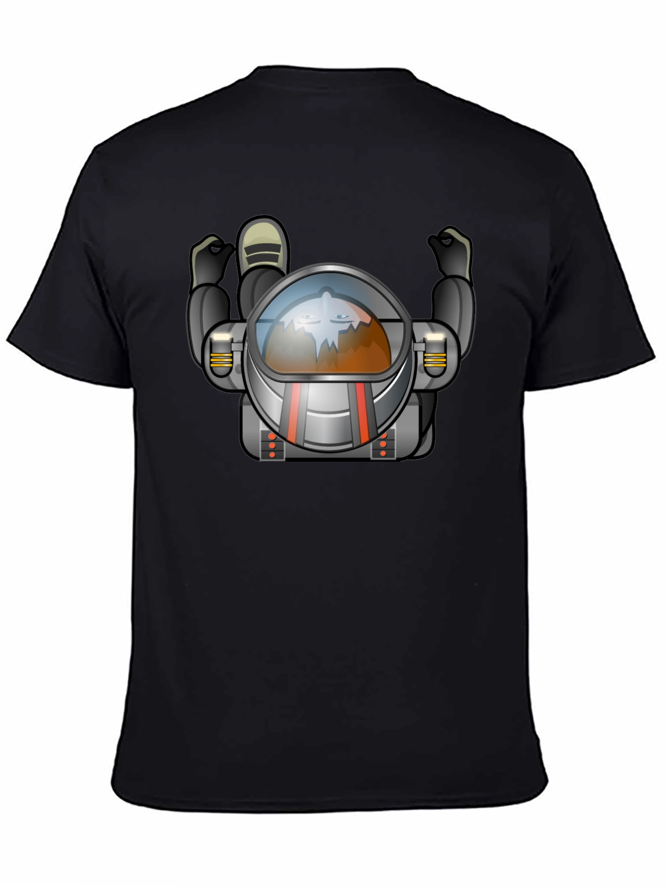 Astronaut Graphic Tee - Black Crew Neck
