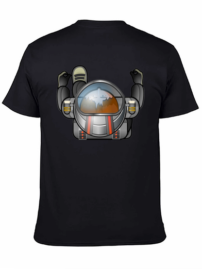 Astronaut Graphic Tee - Black Crew Neck