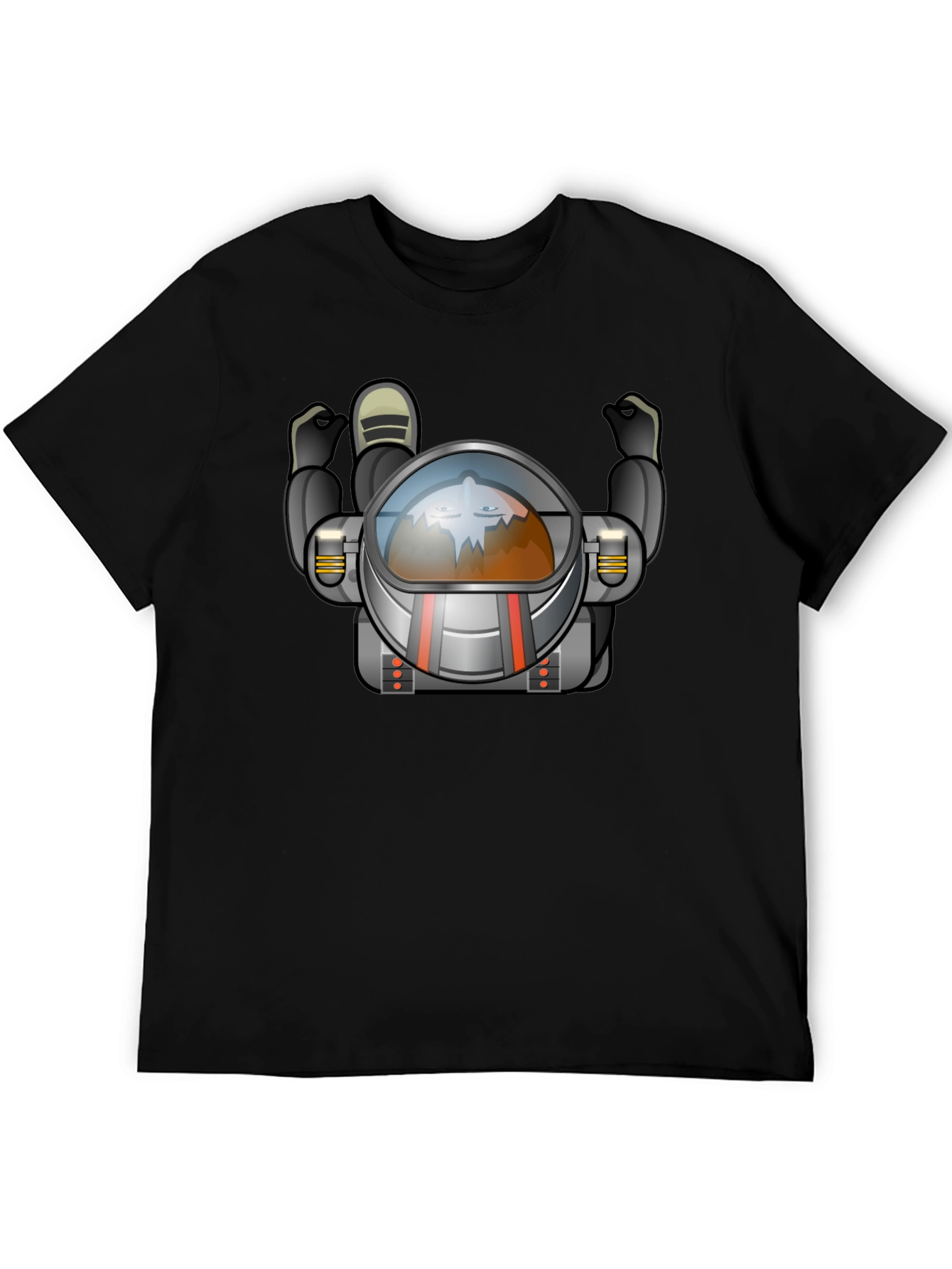 Astronaut Graphic Tee - Black Crew Neck