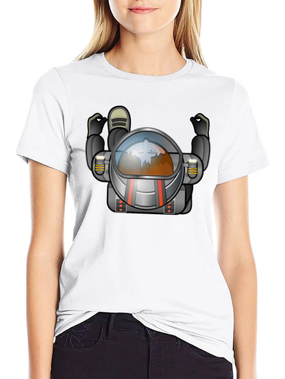 Astronaut Graphic Tee - Black Crew Neck