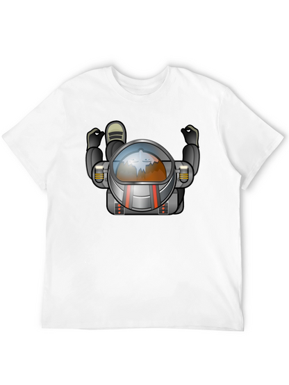 Astronaut Graphic Tee - Black Crew Neck