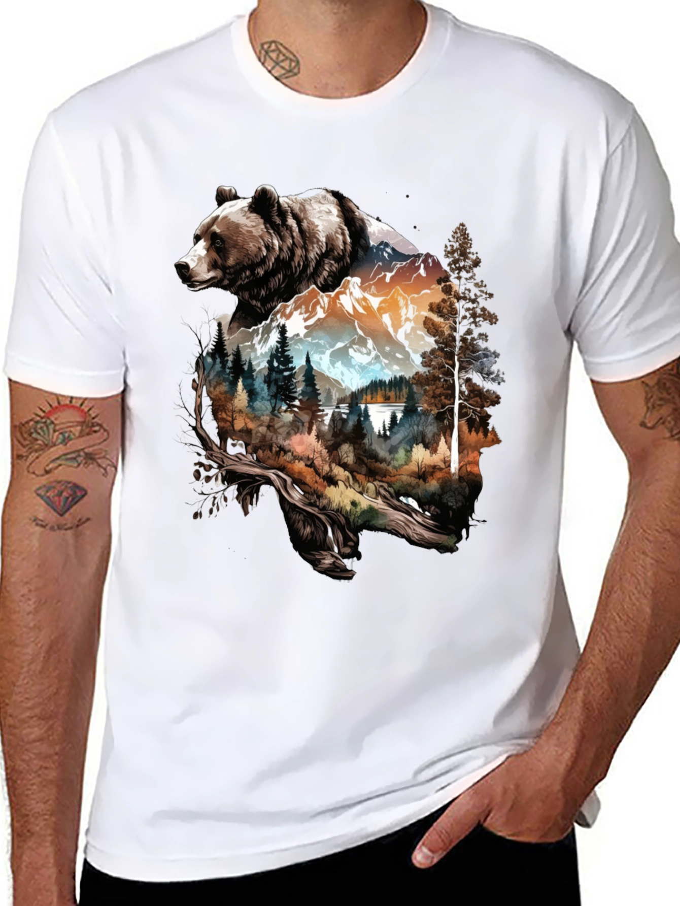 Bear Mountain Graphic Tee - Nature Lovers Shirt