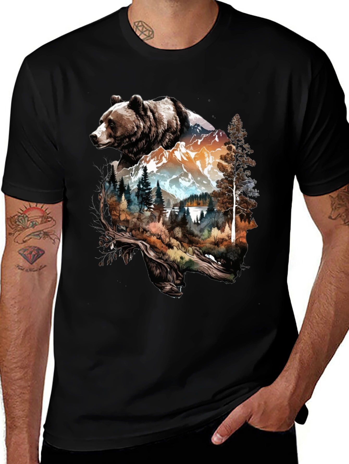 Bear Mountain Graphic Tee - Nature Lovers Shirt