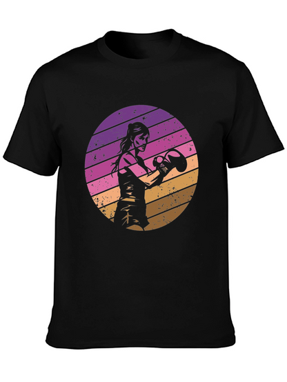 Retro Sunset Boxer T-Shirt