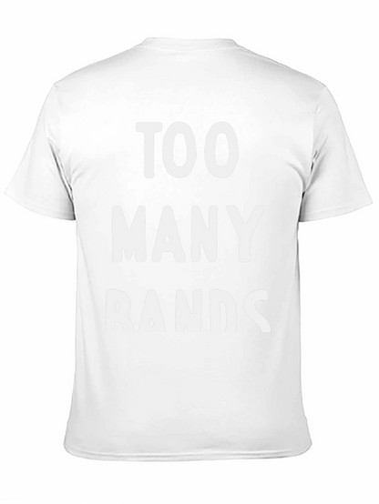 Too Many Bands Graphic Tee - Black Cotton T-Shirt