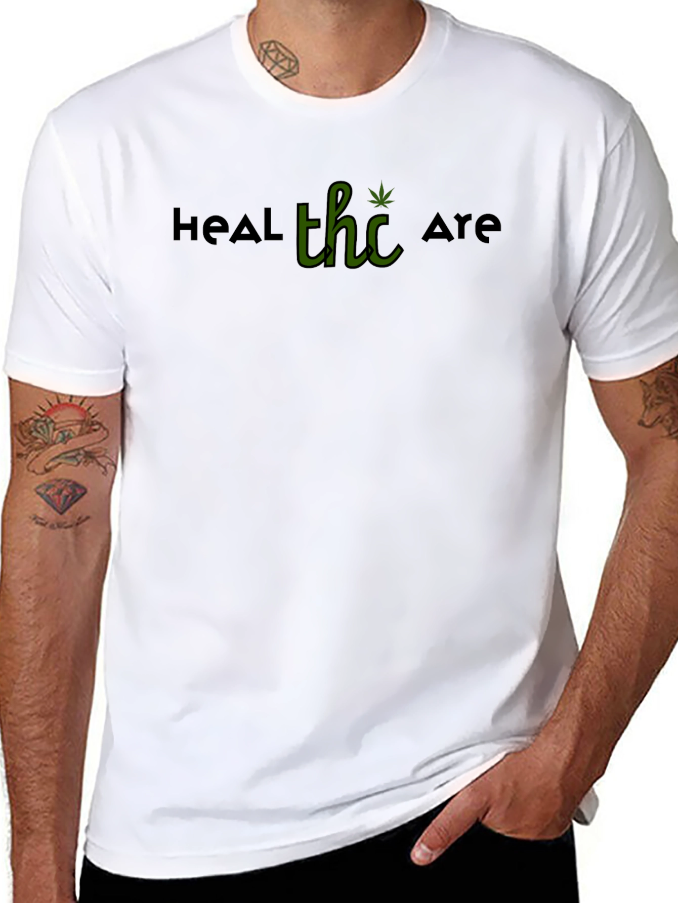 Heal THC Are T-Shirt - Black Graphic Tee