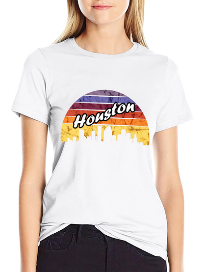 Houston Skyline Retro T-Shirt