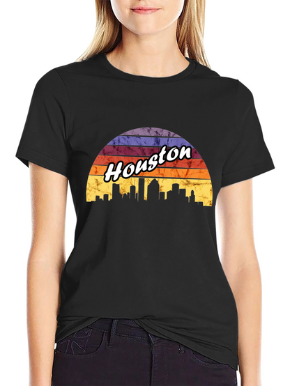 Houston Skyline Retro T-Shirt