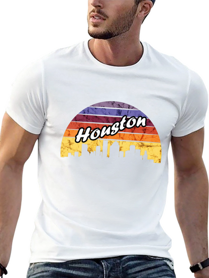 Houston Skyline Retro T-Shirt