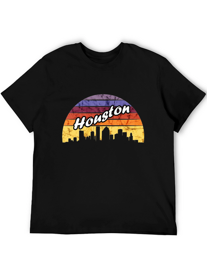 Houston Skyline Retro T-Shirt