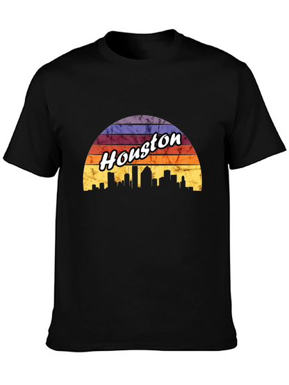 Houston Skyline Retro T-Shirt