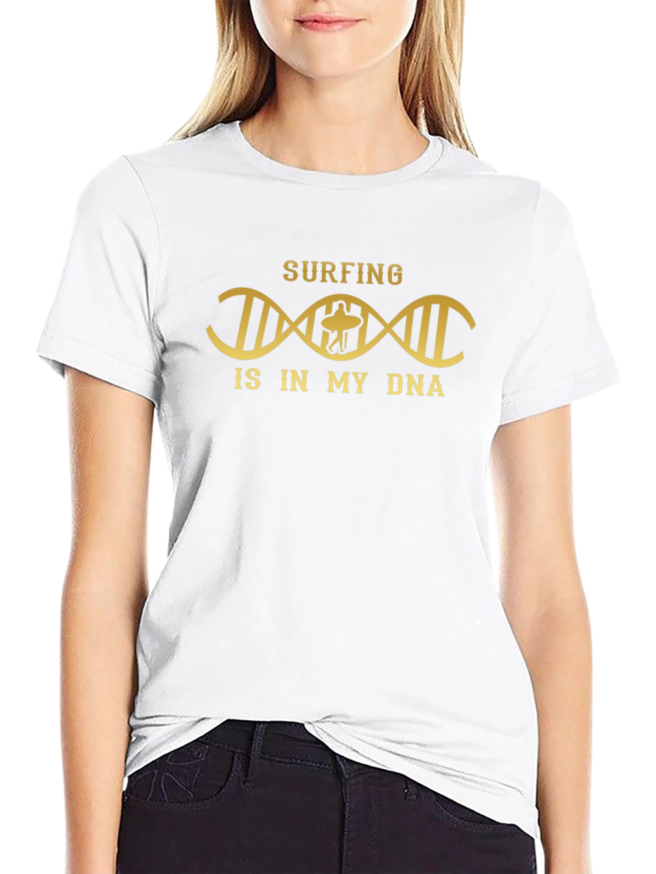 Surfing DNA Graphic Tee - Black T-Shirt
