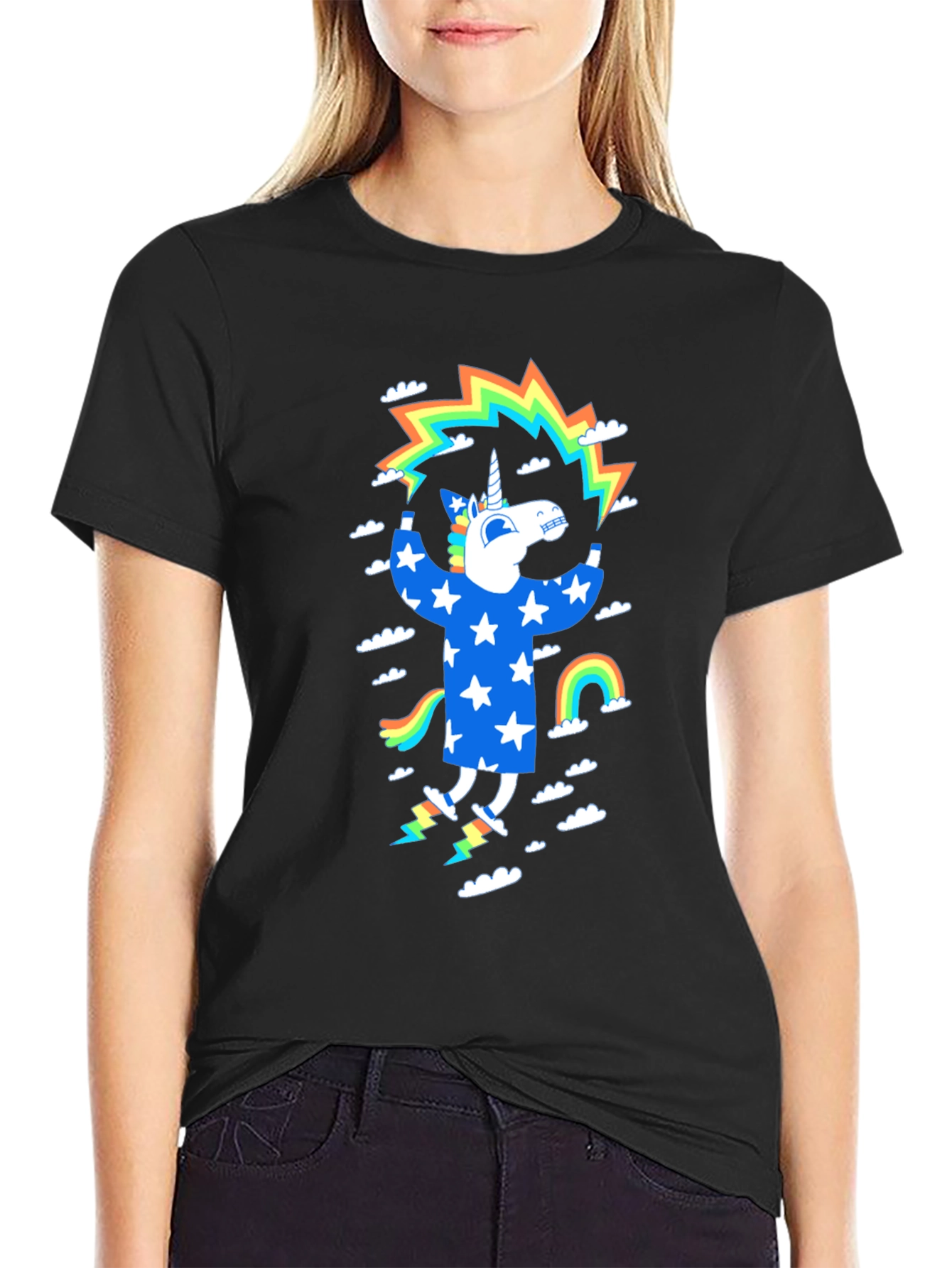 Unicorn Rainbow Star Graphic Tee