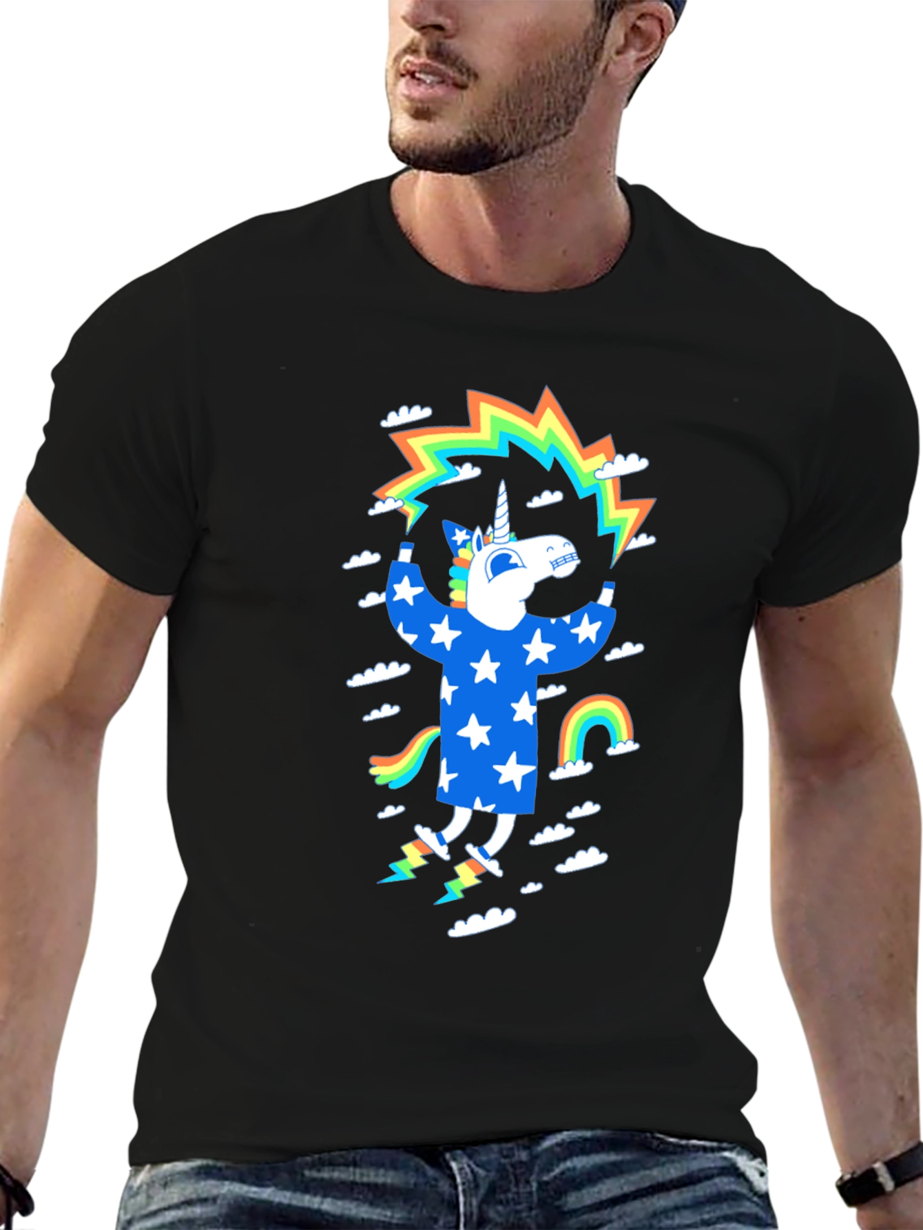 Unicorn Rainbow Star Graphic Tee