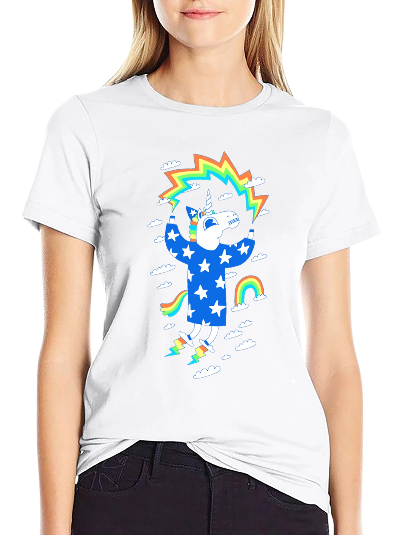 Unicorn Rainbow Star Graphic Tee