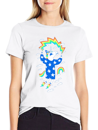 Unicorn Rainbow Star Graphic Tee