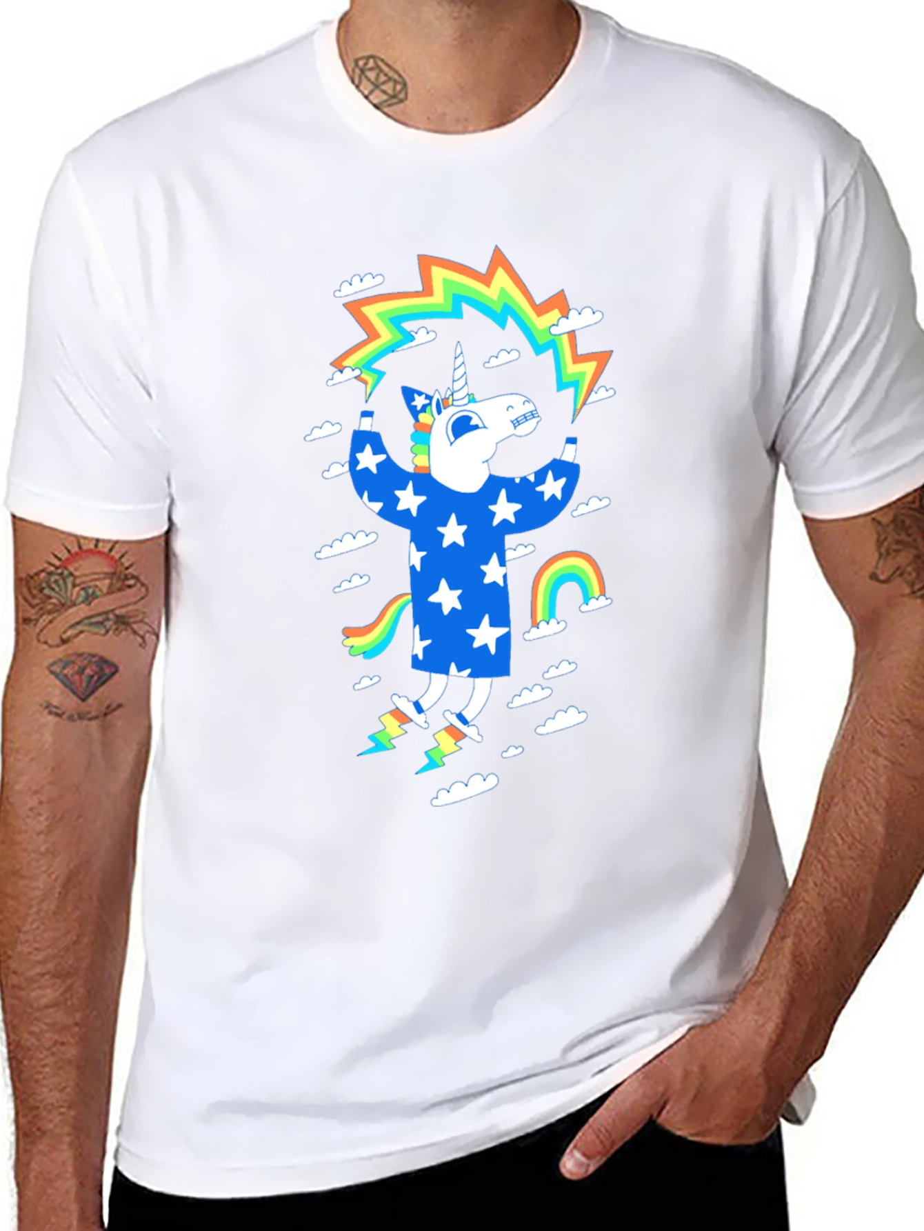 Unicorn Rainbow Star Graphic Tee