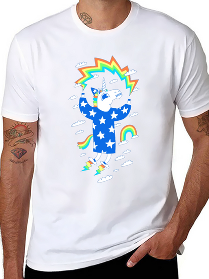 Unicorn Rainbow Star Graphic Tee