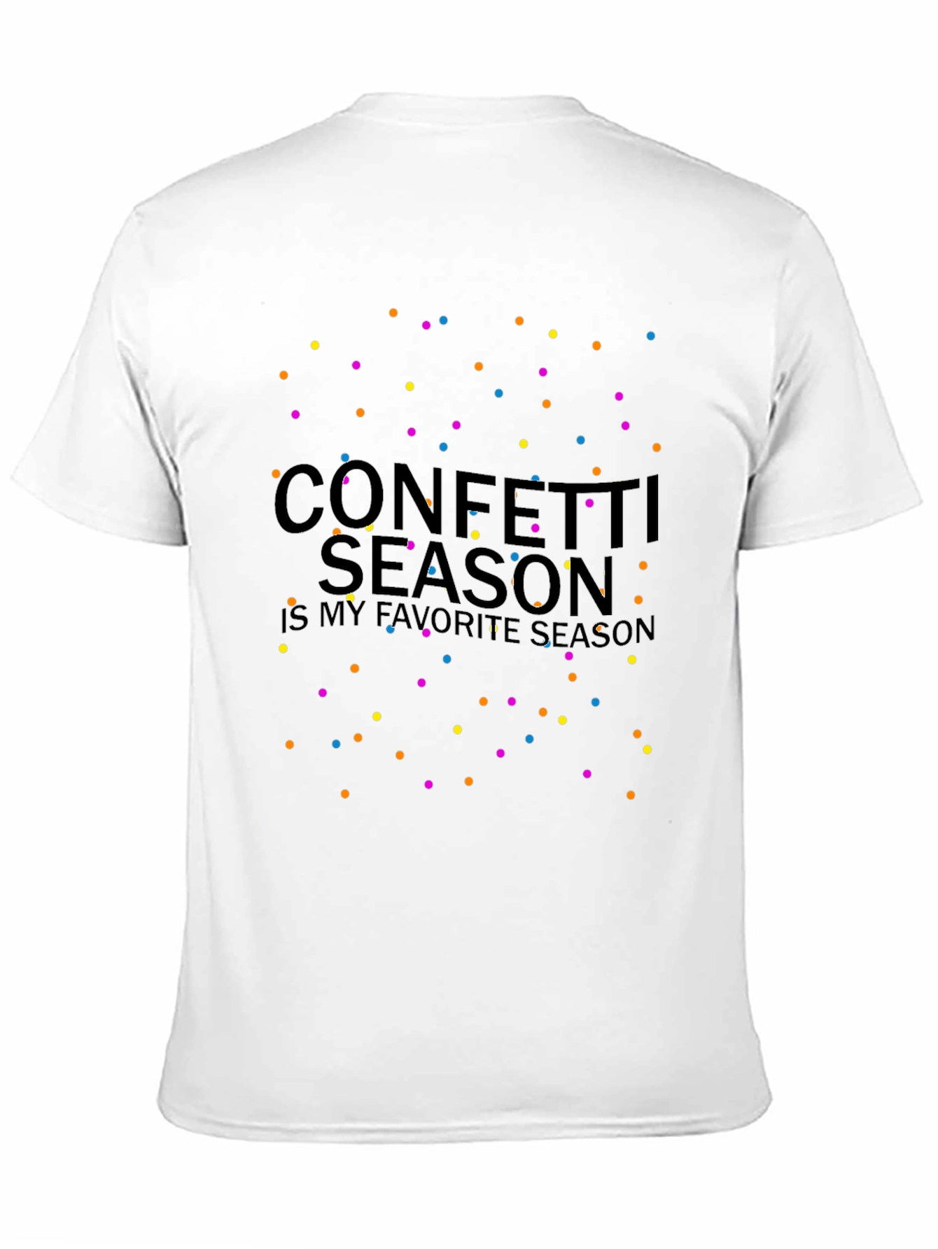 Confetti Season Black Graphic Tee